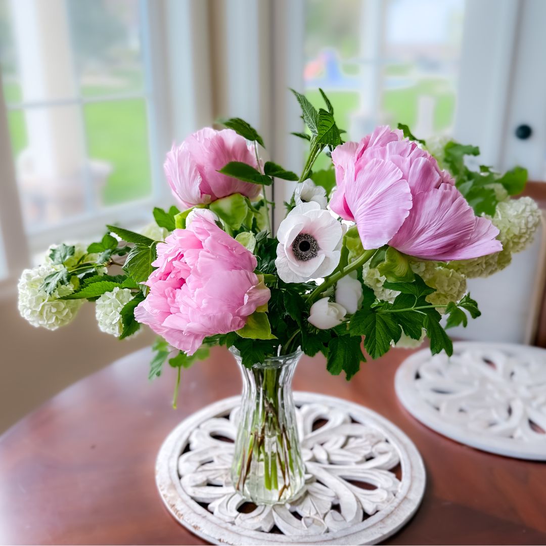 Light Pink Double Peony (5 Stem Bunch)